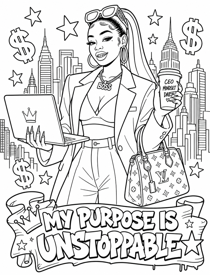 My Purpose Is Unstoppable coloring page — My purpose is unstoppable