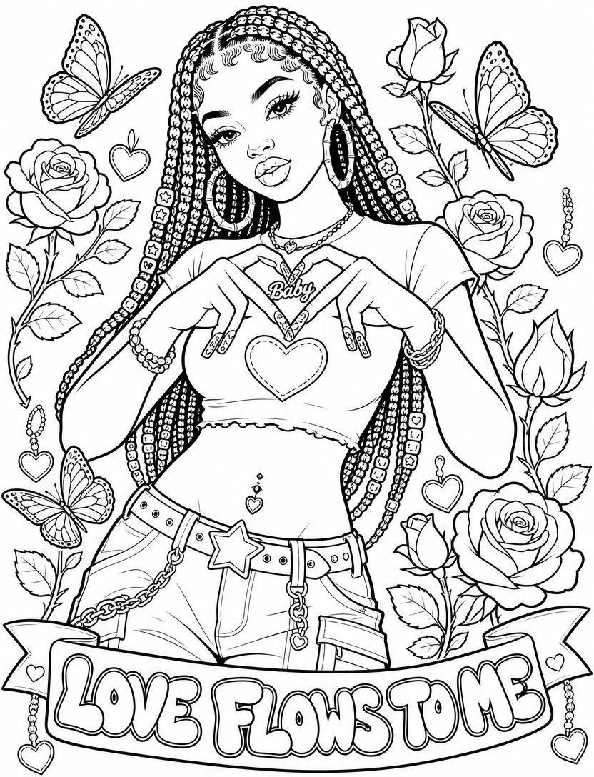 Love Flows to Me coloring page — Love flows to me