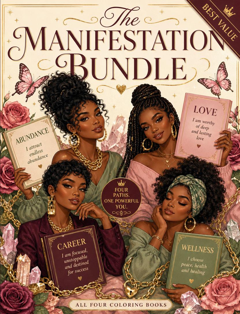 The Manifestation Bundle coloring book cover