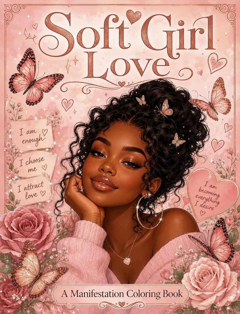 Soft Girl Love coloring book cover